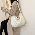 thumbnail image 2 of LinYooLi Quilted Tote Bags for Women Lightweight Quilted Padding Shoulder Bag Down Cotton Padded Large Tote Bags Lattice, 2 of 6