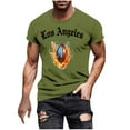 thumbnail image 1 of Tauxra T-Shirts à Manches Courtes pour Hommes, T-Shirt Graphique Respirant à Col Rond pour Tenue Décontractée et Sportive, Chandail Léger avec Design Imprimé, 1 of 5