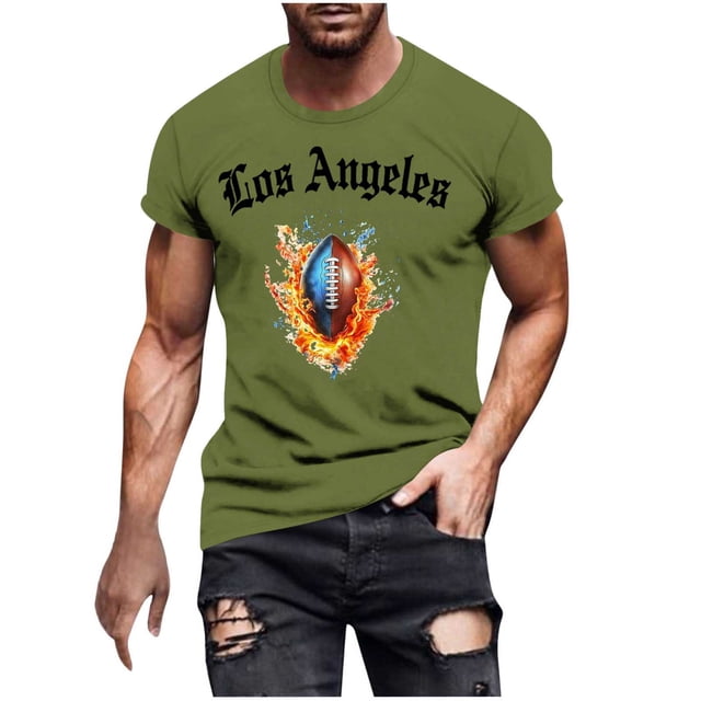 Tauxra T-Shirts à Manches Courtes pour Hommes, T-Shirt Graphique Respirant à Col Rond pour Tenue Décontractée et Sportive, Chandail Léger avec Design Imprimé