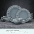 thumbnail image 5 of Pfaltzgraff Valerie 12 Piece Stoneware Dinnerware Set Blue, 5 of 5