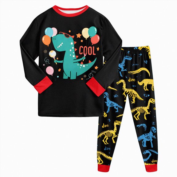 Girls' Snug-fit Matching Short-Sleeve Cotton Pajama Set, Soft & Cute for Kids 6-12 Months 12-24 Months 2t 3t 4t 5t 6t 7t 8t 9t Children(Red,3-4 Years)