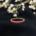 thumbnail image 5 of Rosec Jewels Certified Lab Grown Ruby Eternity Ring for Women - AAAA Quality Ruby Stackable Ring - Ready to Gift for Valentines, 10K Yellow Gold, US 8.50, 5 of 8