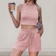 thumbnail image 5 of Trajes De Verano De 2 Piezas Conjunto de pantalones cortos de 2 piezas para damas Estilo casual Chaleco sin mangas Pantalones cortos Traje deportivo Cgtredaw Rosa M para Mujer, 5 of 7