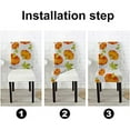thumbnail image 4 of Pumpkin Chair Covers Orange Chair Covers Halloween Autumn Pumpkins Bright Trendy Pattern Watercolor High Chair Cover Set of 6 Stretch Removable Washable Slipcovers for Dining Room Hotel Kitchen, 4 of 6
