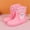 Pink, variant on Girls Rain Boots With Removable Cute Bunny Dinosaur Design Soft Sole Toddler Kids Boots For Daily Wear Spring Summer Fall Toddler Princess Bootsâ 18-24 Months