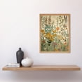 thumbnail image 2 of Wildflower Vintage Botanical Painting Pastel Yellow Green Teal Pink Spring Field Art Print Framed Poster Wall Decor 12x16 inch, 2 of 5