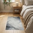 thumbnail image 3 of ODIKA 2'x3' Washable Accent Rug Pet Friendly, Bedside Mat Entryway Abstract Dorm Marbled Swirl Distressed Weathered Neutral for Bedroom, RV, 3 of 7