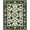Green, Pattern 14, variant on Flatwoven High Traffic Area Rug, Ornate Weave Verdant Garden Flourish, Non Slip, Stain Resistant, Washable Area Rugs for Living Room, Bedroom(Ivory, 4X6)