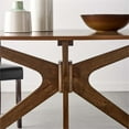 thumbnail image 3 of Bowery Hill Contemporary 63" Oval Wood Dining Table in Walnut, 3 of 9