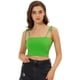 thumbnail image 1 of INSPIRE CHIC Top sin mangas de verano sin mangas con tirantes finos y tirantes finos con lazo a rayas arcoíris para mujer Verde L, 1 of 5