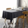 thumbnail image 6 of 2 Pcs Rectangular Tablecloth,solid Color Silk Velvet Tablecloth Washable,stain Resistance Wrinkle Free Table Cover For Restaurant Christmas Halloween Party Picnic Outdoor -Black-140*300cm, 6 of 7