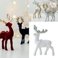 thumbnail image 2 of HCTSHG Christmas Tree Reindeer Ornament, Flocked Elk Deer Figurines for Xmas Tree Hanging Decor, Holiday Pendant Statues for Christmas Tree and Home Decoration, 2 of 9