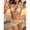 QM-DX297 Or, variante sur Top-kevin Ensemble Bikini 3 Pcs pour Femme à Fleurs 3D Échancré, Triangle, String, Maillot de Bain avec Jupe de Plage