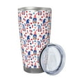thumbnail image 2 of Cauagu 4th Of July Pattern 20oz Tumbler,Stainless Steel Vacuum Insulated Tumbler with Lid Durable Insulated Coffee Mug Thermal Cup with Splash Proof Sliding Lid-Straw Two-piece Set, 2 of 8