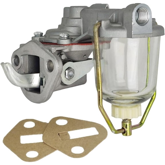 XYZIL Fuel Lift Transfer Pump w/Bowl 3637288M91 Compatible with Massey Ferguson 35 50 135 150 202 203 205 230 20 40 2135 2200 122TR 135TR Tractor for Perkins Engine 3A.144 2641406 4222094M1 890960M91