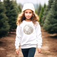 thumbnail image 4 of Volleyball Faux Glitter Sweatshirt for Girls Trendy Girly Volleyball Fan Pullover White Sweatshirt Youth Large, 4 of 4