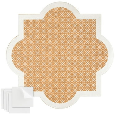 Decorative Bulletin Board Wall Organizer - Cute Framed Self-Adhesive Printed Cork Board for Home, Office, or School (12x12 In)