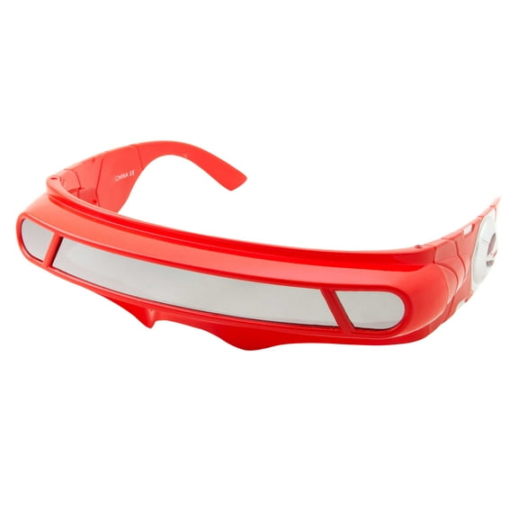 grinderPUNCH Mirrored Cyclops Style Futuristic Wrap Visor Uni Lens Costume Polycarbonate Sunglasses