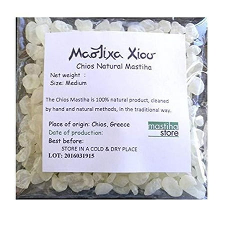 Chios Mastiha Tears Gum Greek 100% Natural Mastic Packs From Mastic Growers (20gr Medium Tears) 20gr Medium (Best Naturals Mastic Gum)