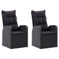 thumbnail image 3 of vidaXL Patio Dining Set Seat 3/5/7 Piece Black/Gray 31.5"/55.1" Table Length, 3 of 22