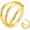 16G 10mm Gold, variant on Hinge Triple Hoop Nose Ring 316L Surgical Steel Segment Rings Seamless Hinged Cartilage Helix Rook Tragus Conch Clicker Ear Earring Lip Ring 16G 18G 20G