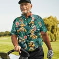 thumbnail image 6 of Funny Tropical Duck Golf Polo Shirts For Men Shirt Floral Aloha Golf Polos Mens Polo Shirts Short Sleeve Button Up Shirt Men, 6 of 7