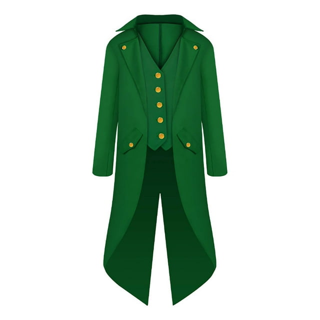 Ropa de Halloween para padres e hijos, ropa Retro para hombres, esmoquin Retro Punk de longitud media para niños Fridja nalpqowj25601