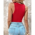 thumbnail image 4 of Women Built-in Bra Tank Tops Sleeveless Casual Shirts Racerback Ribbed Fitted Tank Tops, 4 of 6