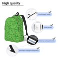 thumbnail image 4 of Vsdgher St Patrick's Day Print Canvas Backpack Travel Rucksack Unisex Knapsack 15.7/17.7Inch Laptop Backpack for Work,College -Small, 4 of 5