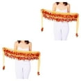 thumbnail image 3 of kurtrusly Firm And Sound Crisp Belly Dance Hip Scarf Designed For All Dancers orange 2Set, 3 of 6