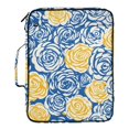 thumbnail image 2 of Haosy Accordion File Organizer Zipper Binder 500 Sheet 6-Tab Expanding File Folder Multi-Pocket 1.2 Inch 3 Ring Blue Yellow Rose, 2 of 7