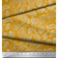 thumbnail image 3 of Soimoi Polyester Crepe Fabric Paisley Block Print Fabric by Yard 52 Inch Wide, 3 of 3