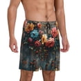 thumbnail image 2 of Rateoe Floral Dreamcatcher Elegance Print Men's Lounge Shorts – Soft & Breathable Pajama Bottoms with Pockets, Elastic Waistband, Lightweight Sleepwear for Nightwear & Loungewear-3X-Large, 2 of 6