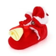thumbnail image 4 of Otqutp Clearance Children Crib Shoes Christmas Booties Soft Baby Santa Winter Warm Slippers Snow Boots Crib Shoes Soft Bottom Warm Socks (RD3,3-6 Months), 4 of 6
