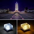 thumbnail image 2 of Solar Ice Lights, Glass Ice Lights Solar Tiles Led Frosted Glass Path Lights Waterproof For Garden Courtyard Pathways Outdoor Decoration 4-Pack (Multicolor), 2 of 7