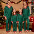 thumbnail image 5 of Family Matching Christmas Pajamas Silk Pajamas Long Sleeve Pullover Festival Party Sleepwear Top and Pajamas Pants New Year Pajamas, 5 of 5
