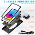 thumbnail image 3 of Dteck Case for  iPad 11-inch (A16) 2025/iPad 10th Generation 10.9 inch 2022,Heavy Duty Silicone + PC Case Shockproof Kickstand Cover with Shouldler Strap for iPad 10th/11th Gen,Latte, 3 of 7