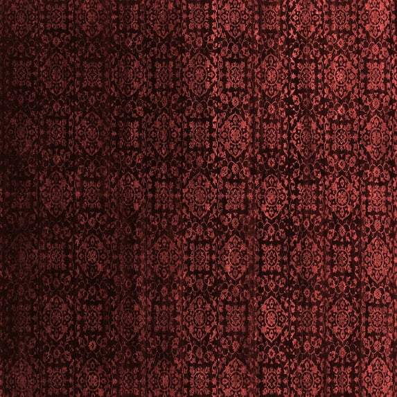 Ahgly Company Indoor Square Abstract Red Contemporary Area Rugs, 3' Square