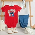 thumbnail image 3 of Popeye The Sailor Man USA Muscle Romper Boys or Girls Infant Baby Brisco Brands 6M, 3 of 6