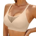 thumbnail image 3 of WAGUTH Sports Bras for Women Seamless Mesh Wireless Bras Adjustable Straps Back Closure Comfort Yoga Gym Workout Bralettes, 3 of 8