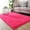 Hot Pink, variant on Super Soft Long Pile Indoor Carpet,31.5x78.74Inch,Comfortable Crystal Velvet Material,Non-Slip Bottom,Ideal for Bedroom,Living Room,Yoga and Computer Chair（Coffee）