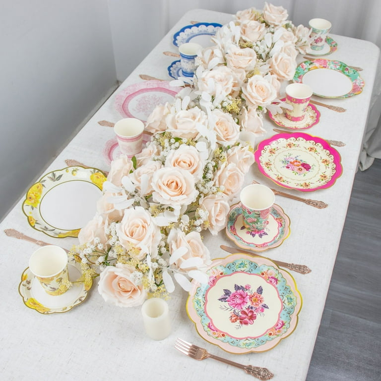 Party Creations Sturdy Style Plates, Floral Tea Party 339796 - 8 plates