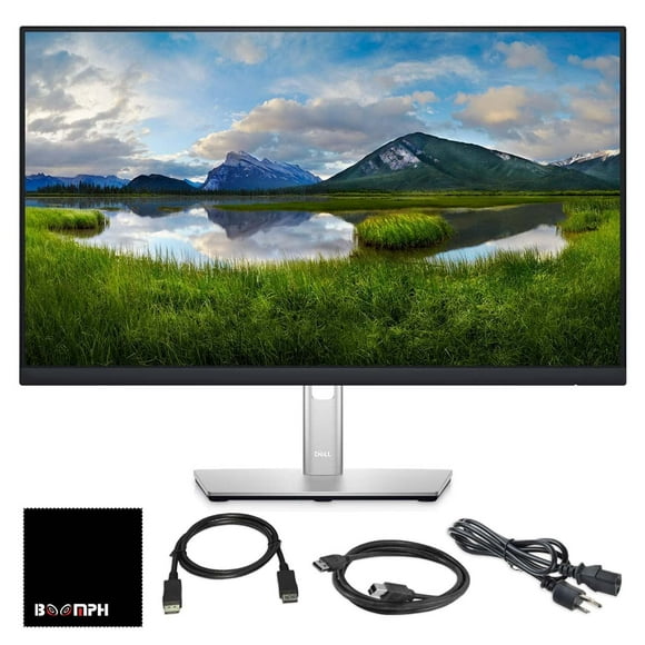 Dell P2722H 27" 16:9 IPS Computer Monitor Screen with Display Port Cable and USB 3.0 Upstream Cable - New Model