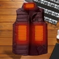thumbnail image 4 of Kids Heated Vest 9 Heating Zones USB Charging Waterproof Windproof Warm Winter Vest Wine XXL, 4 of 7