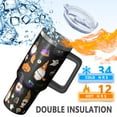 thumbnail image 2 of Spooky Halloween 40oz Tumbler - Pumpkin Pattern w/Handle, Huge Insulated Cup, Last Minute Gift! Keeps Drinks Cold 26Hrs, 2 of 5