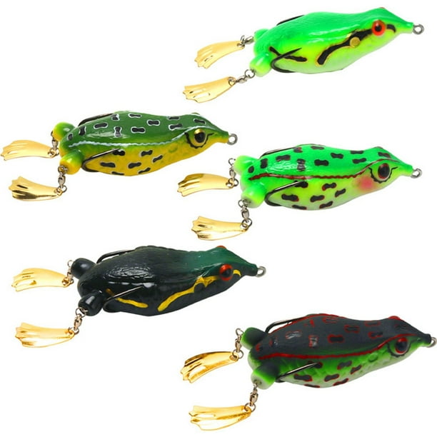 4pcs Soft Rubber Frog Fishing Bass CrankBait Tackle Bass Fish Hooks Gift for