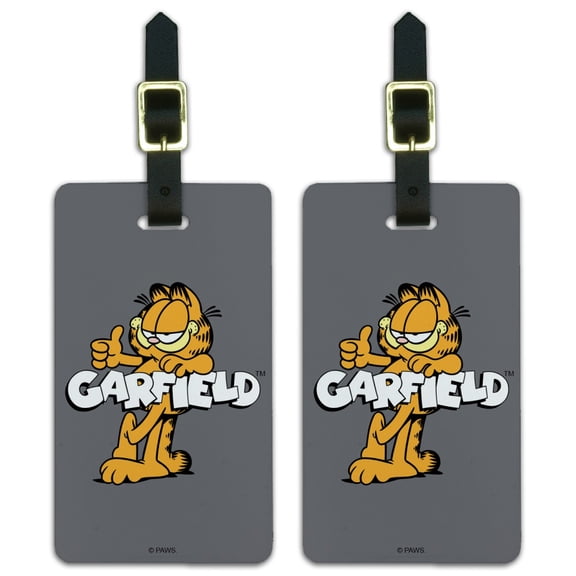 Garfield with Logo Luggage ID Tags Suitcase Carry-On Cards - Set of 2