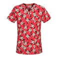 thumbnail image 1 of Ropa de algodón transpirable con estampado de dibujos animados, ropa de cuello en V, ropa de mano con cepillo, ropa de enfermera para mujer, ropa de trabajo de quirófano de manga corta para hombre, 1 of 5