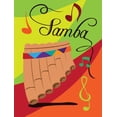 thumbnail image 2 of Grey, Jace 25x32 Black Ornate Wood Framed with Double Matting Museum Art Print Titled - Samba, 2 of 4