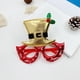 thumbnail image 1 of Puntoco Gafas de Navidad con sombrero nuevo, decoración de carnaval, disfraces de Navidad, marcos de gafas de vestir con sensación de clase alta, 1 of 6